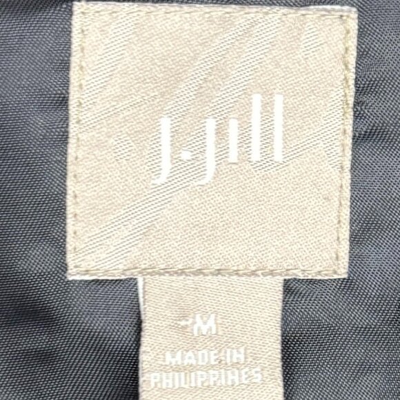 Women's J. JILL Pinstripe Linen Blend Jacket Blazer- Size M - Picture 9 of 11